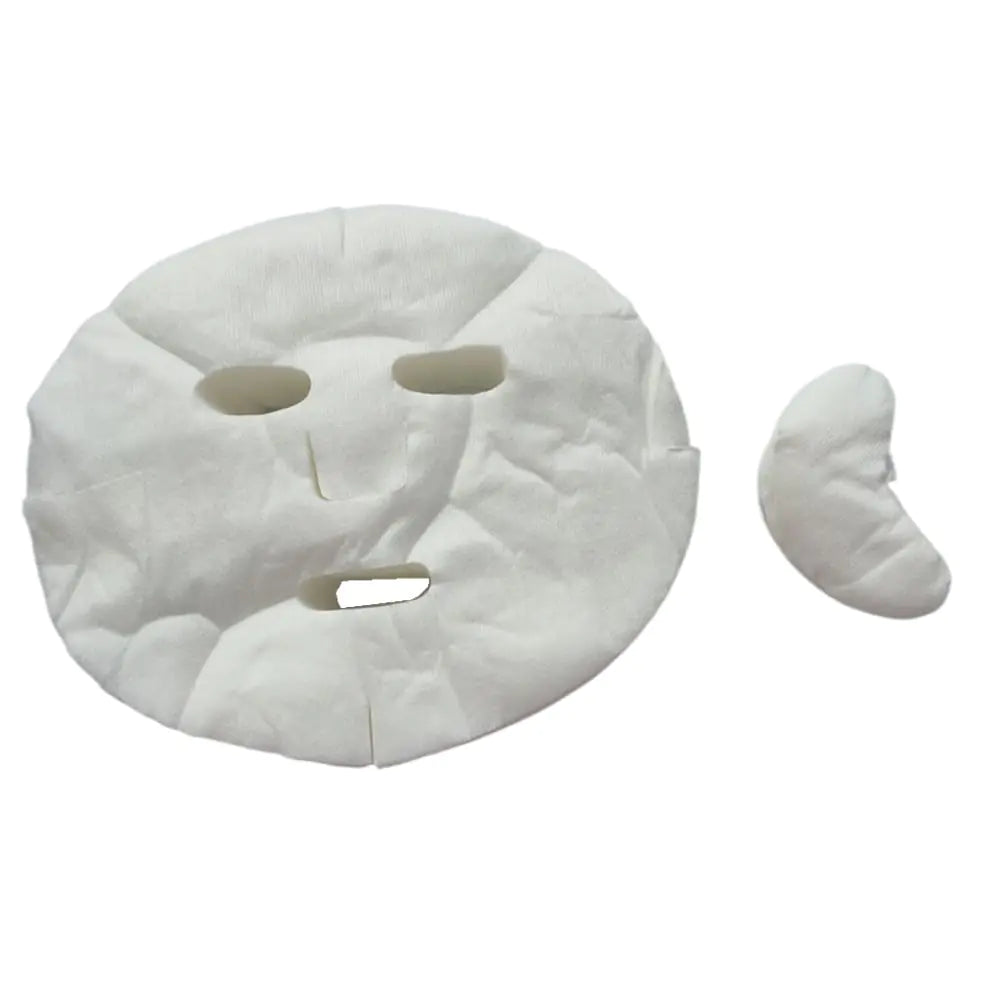 Pre-cut Cotton Facial Mask Paper Sheets with 100 Pcs Eye Mask Paper Disposable White DIY Natural Spa Skin Care Fiber Paper for Women Non Woven Beauty Face Masks for Home Spa Travel (100 Pack)