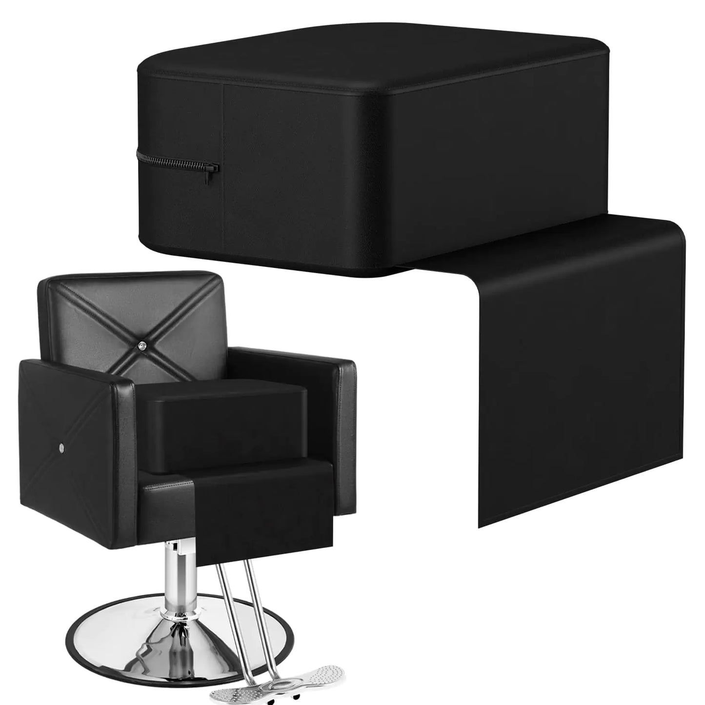 MIMWOW Salon Booster Seat for Kids Barber Booster Seat for Salon Chair Hair Stylist Multifunctional Booster Seat Beauty Salon Spa Equipment Medium Size Black