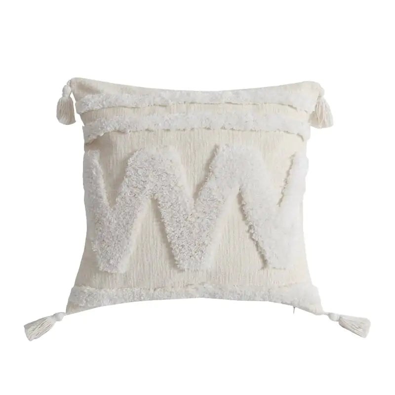 Handmade Chenille Tassel Pillowcase for Sofa