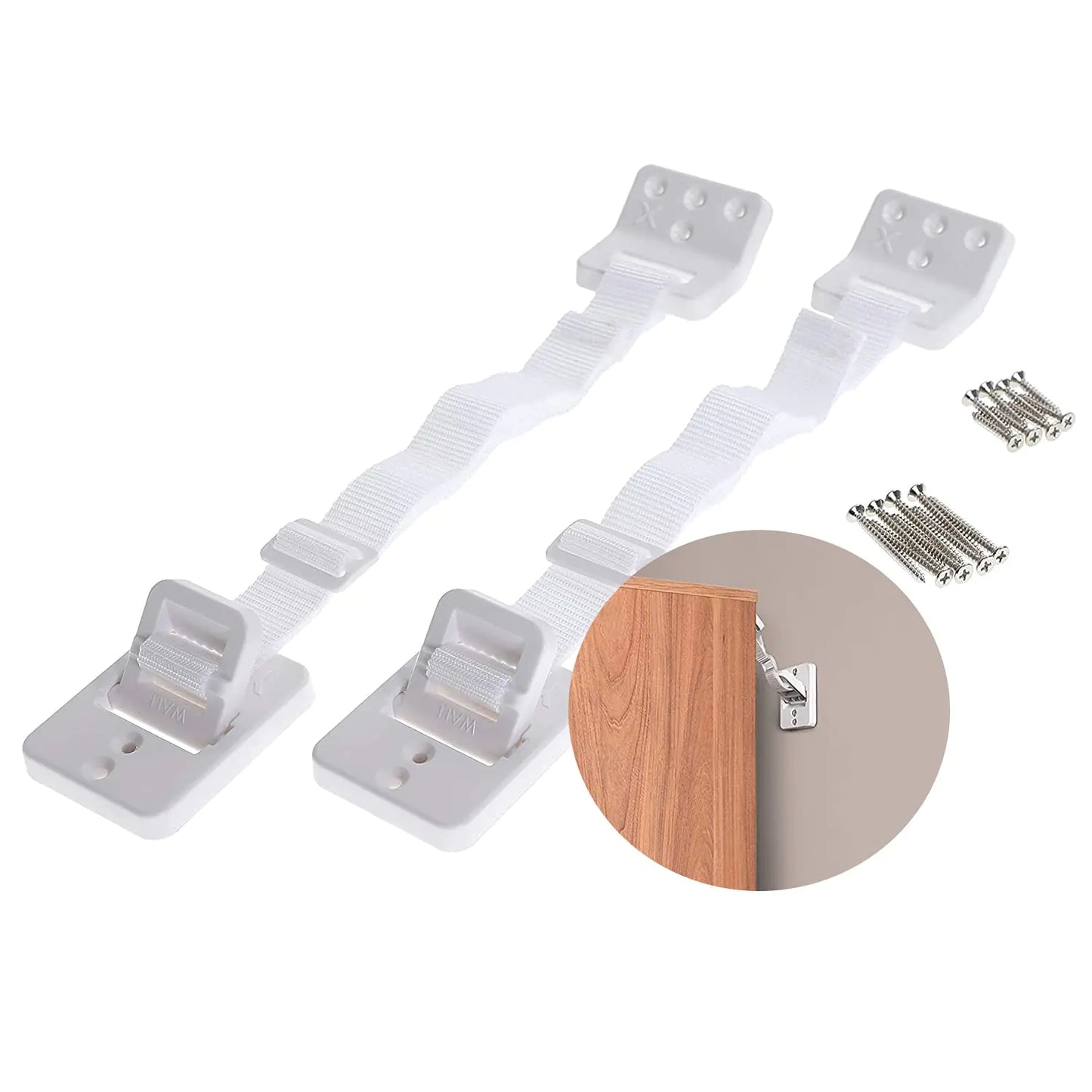 Dreambaby Hinged Anti-Tip Furniture Anchors White