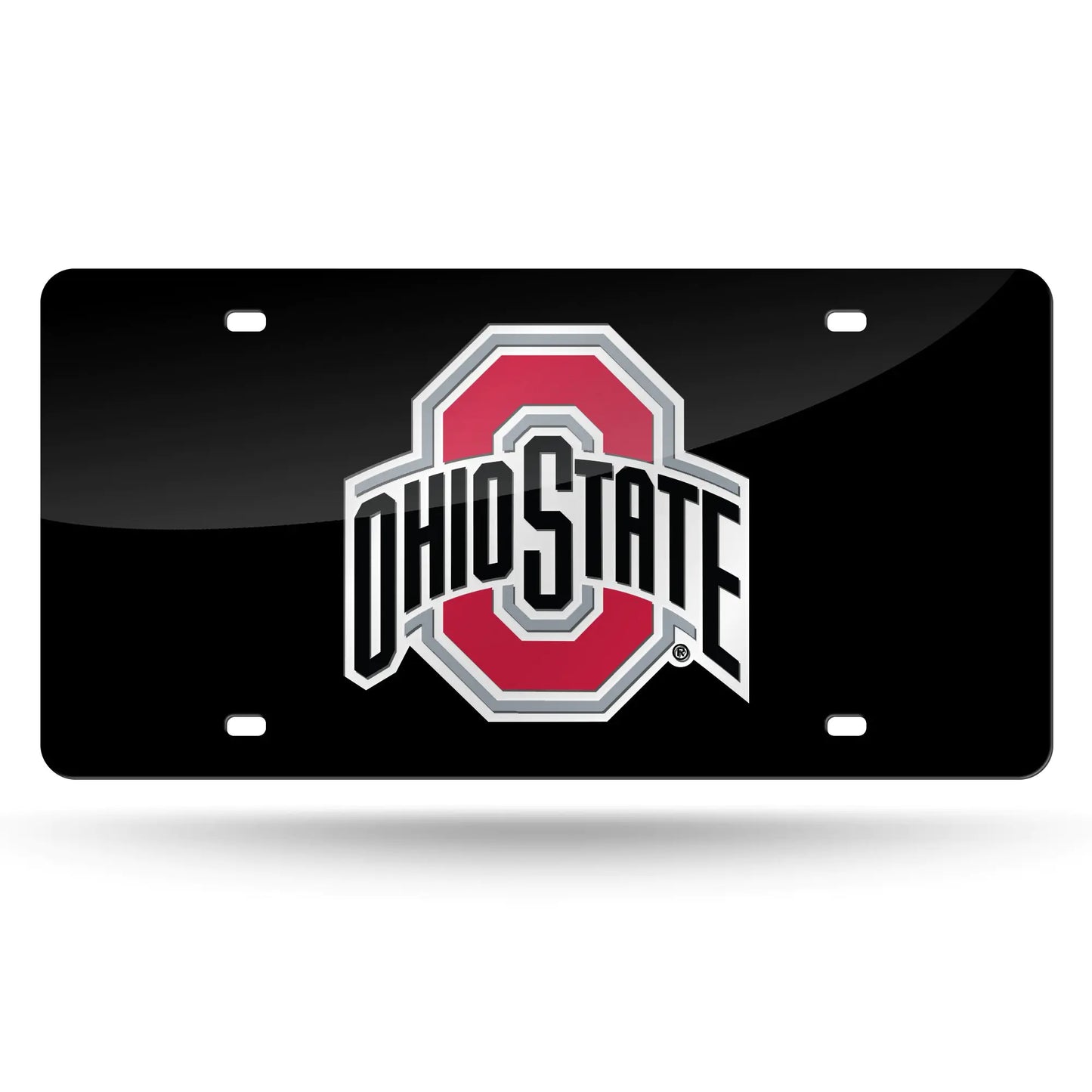 Rico Industries NCAA Ohio State Buckeyes Laser Inlaid Metal License Plate Tag 6 x 12-inches