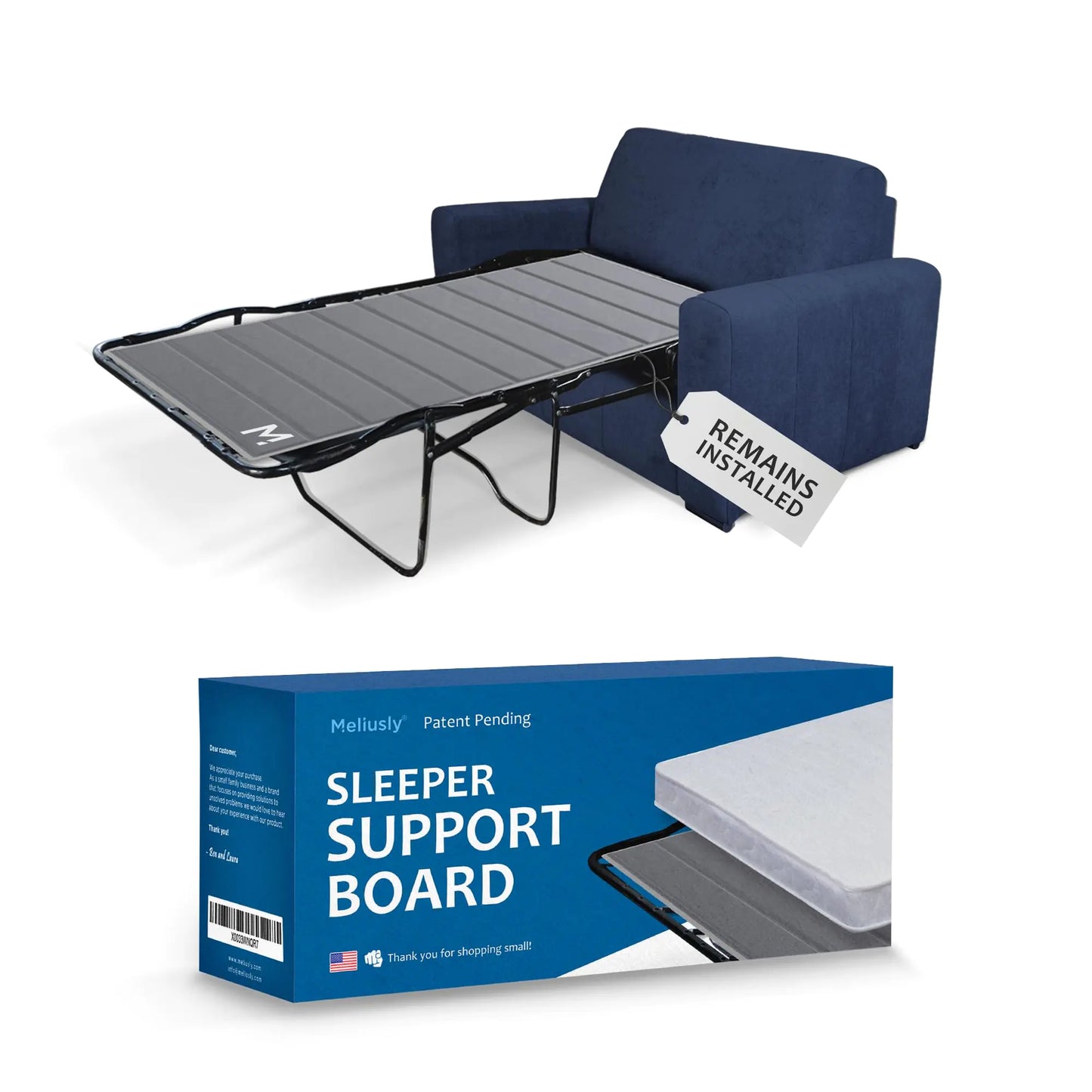 Permanently Installed Sleeper Sofa Support Board (Twin Size) Patent Pending Sleeper Sofa Support for Sofa Bed Sleep Sofa Bar Shield for Sofa Bed or Pullout Couch Mattress Metal Bar Support Slats