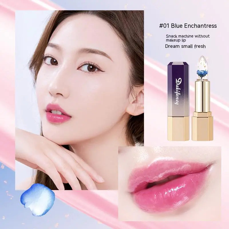 Petal Flower Color-Changing Lipstick with Jelly Finish