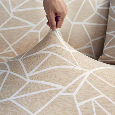 Geometric Stretch Sofa Cover, Elastic Sofa Slipcover
