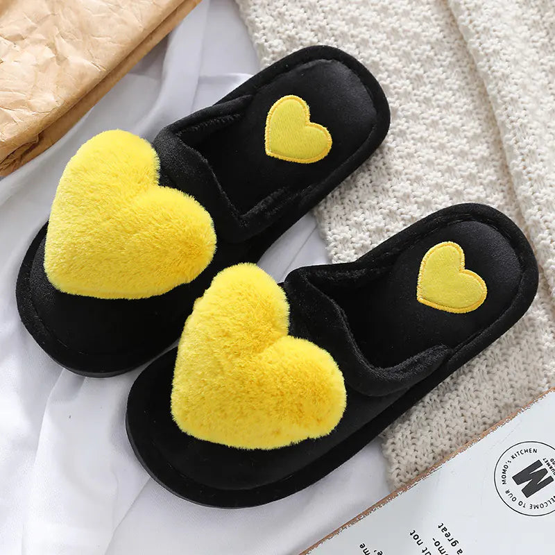 Cute Fluffy Love Home Slippers
