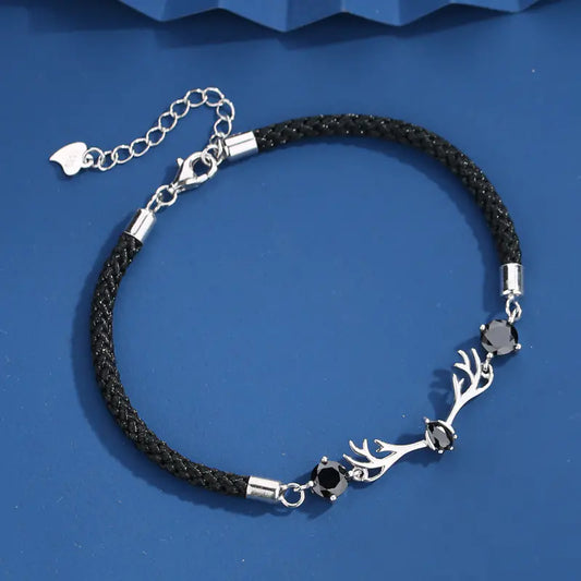 S925 Sterling Silver Deer Lovers Bracelet