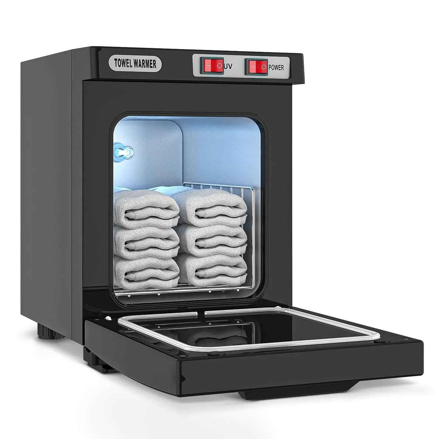 StateRiver Towel Warmer Cabinet 5L Hot Bath Towel Warmer Heating Use for Facial Spa Hair Beauty Salon Equipment and Home- Black